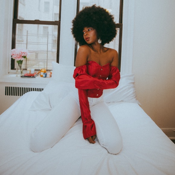 Red Bustier Top - Picture 3 of 4